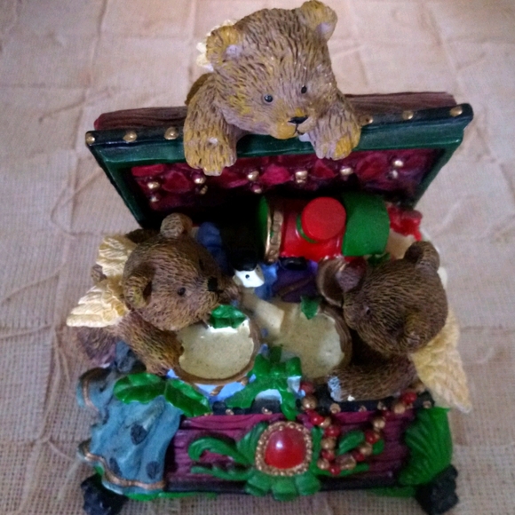 Teddy Bear Treasure Box Candle Holder